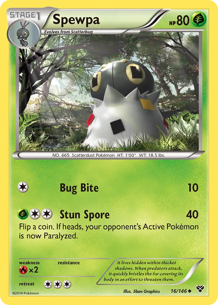 Spewpa — XY Base Set — Pokémon