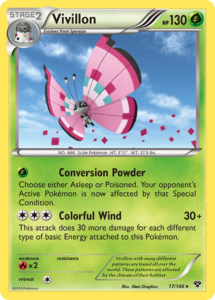 Vivillon — XY Base Set — Pokémon