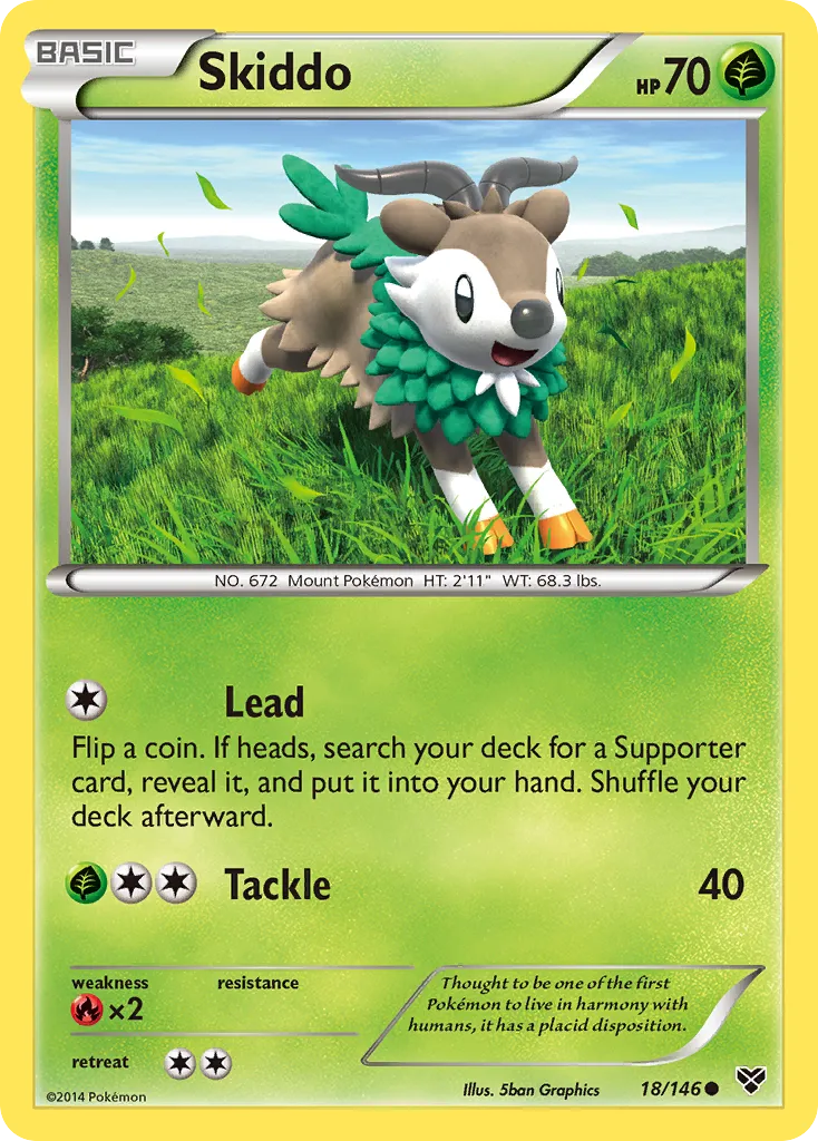 Skiddo — XY Base Set — Pokémon