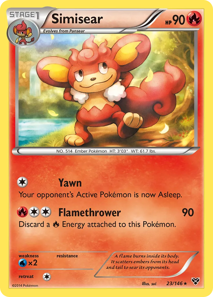 Simisear — XY Base Set — Pokemon
