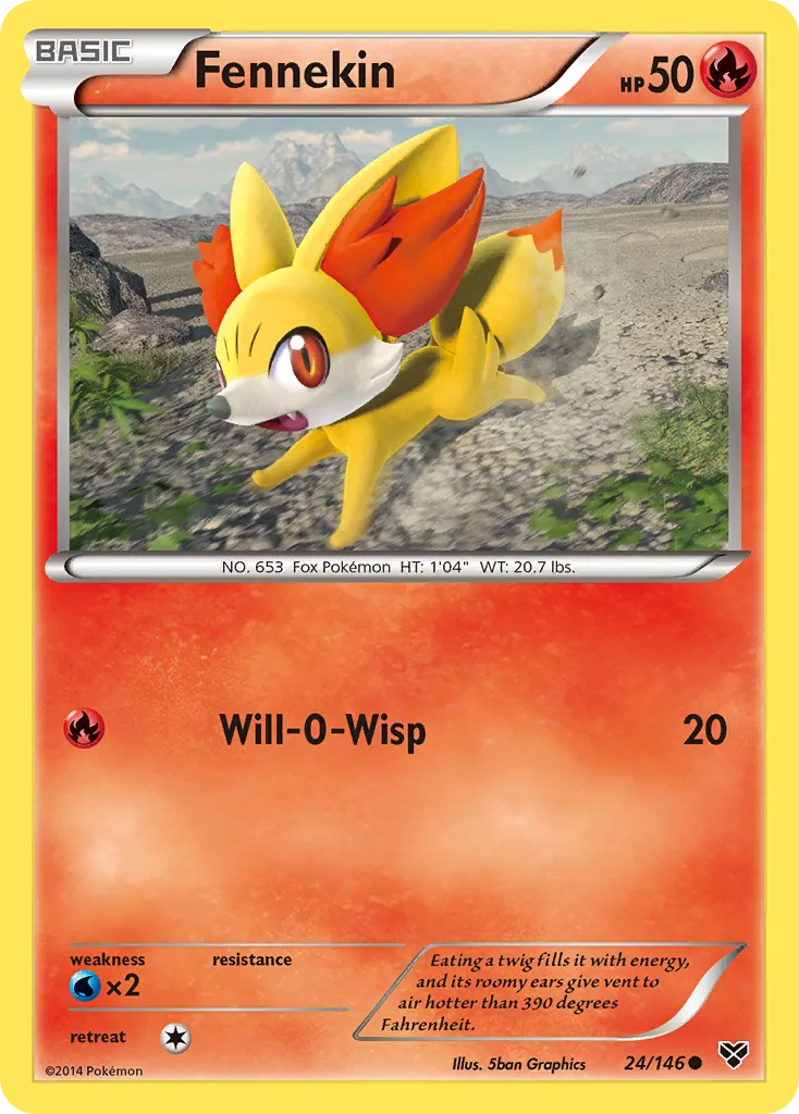 Fennekin — XY Base Set — Pokémon