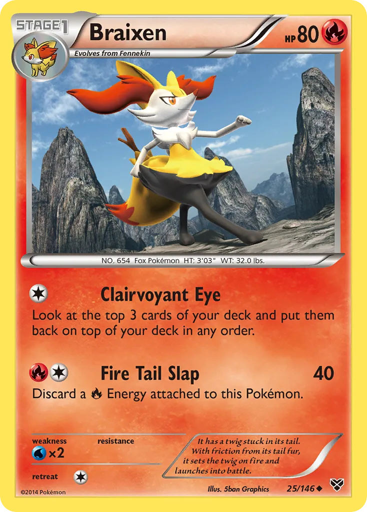 Braixen — XY Base Set — Pokemon