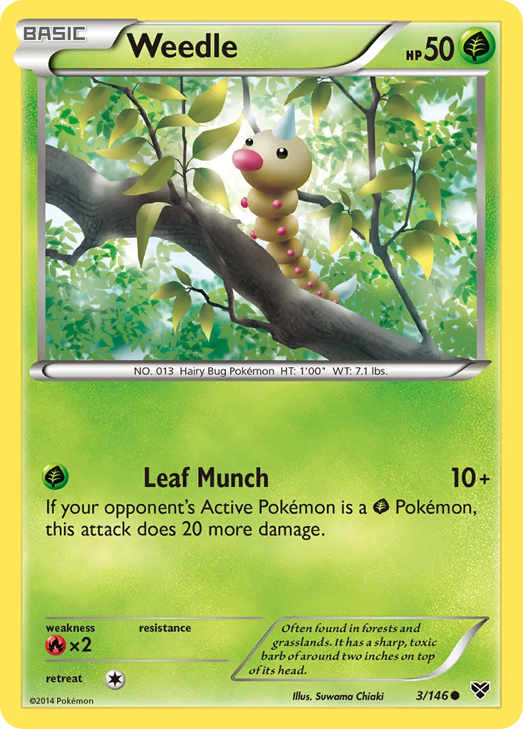 Weedle — XY Base Set — Pokémon