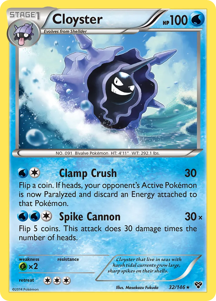 Cloyster — XY Base Set — Pokemon