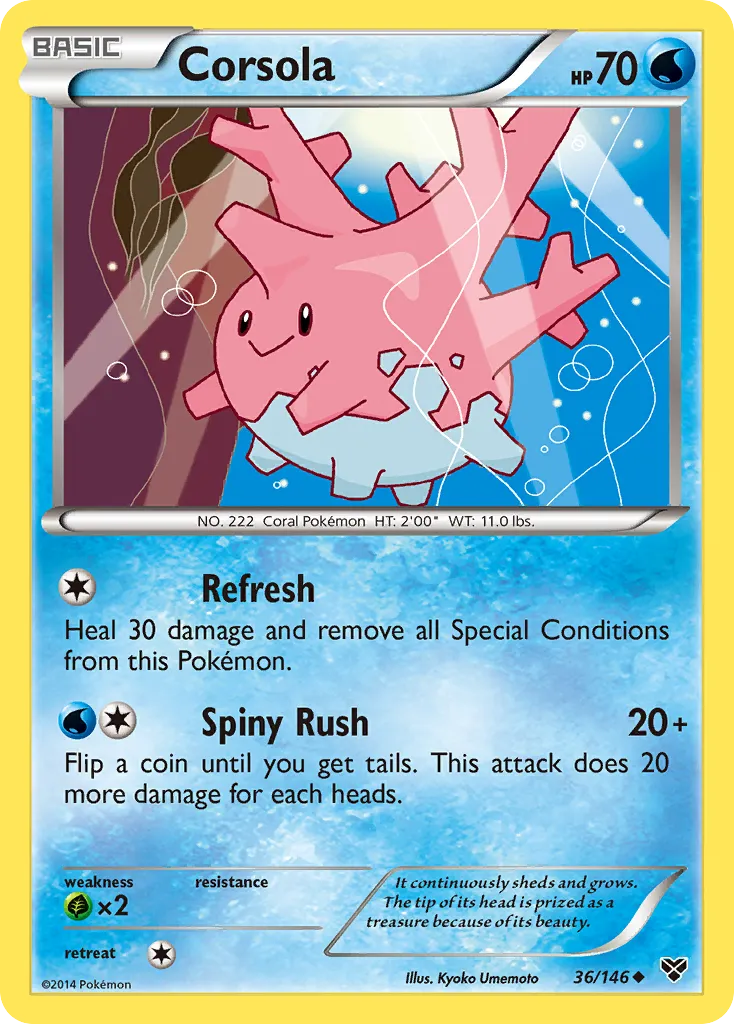Corsola — XY Base Set — Pokémon