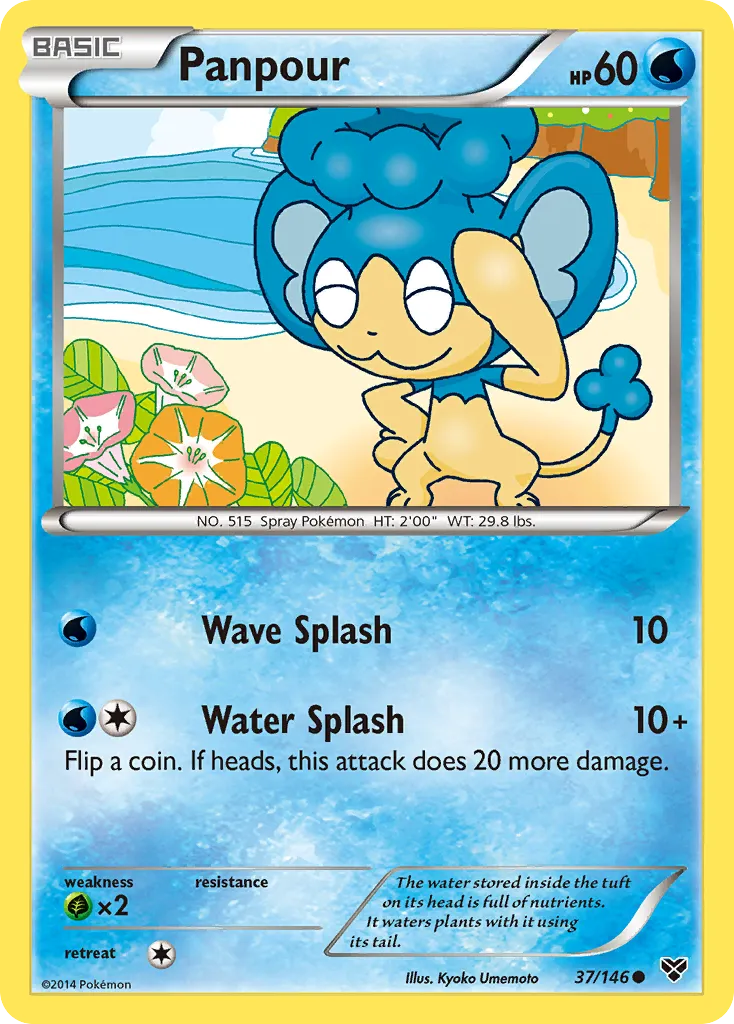 Panpour — XY Base Set — Pokemon