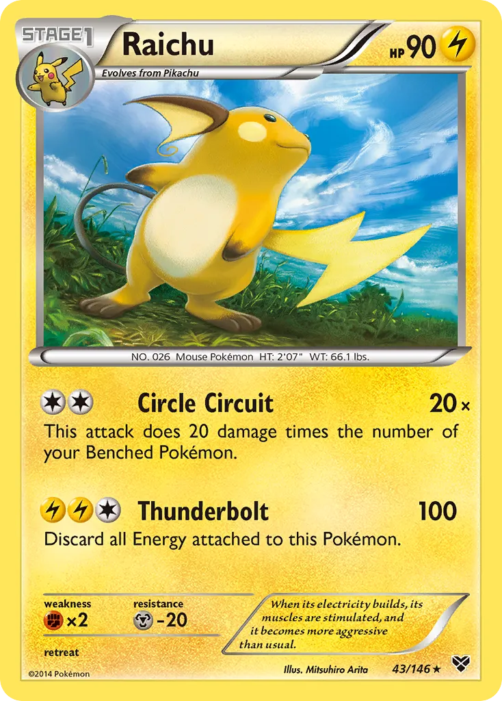 Raichu — XY Base Set — Pokémon