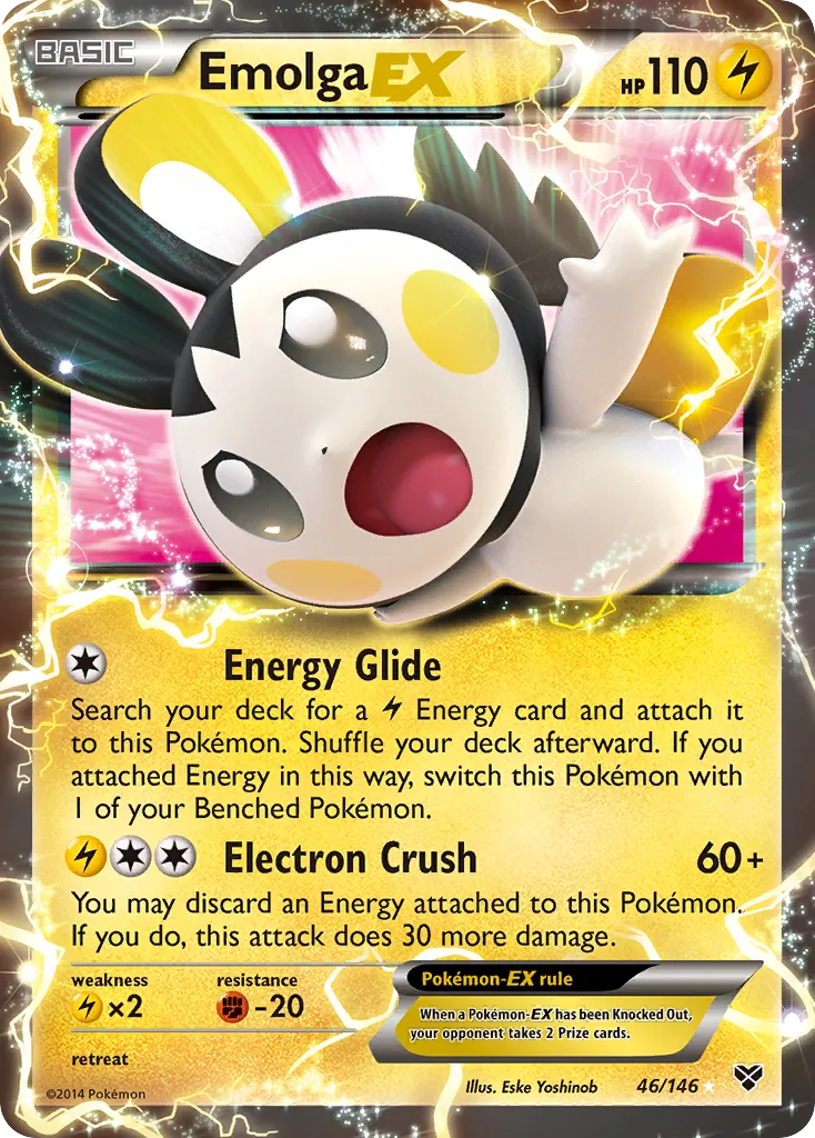 Emolga EX — XY Base Set — Pokémon