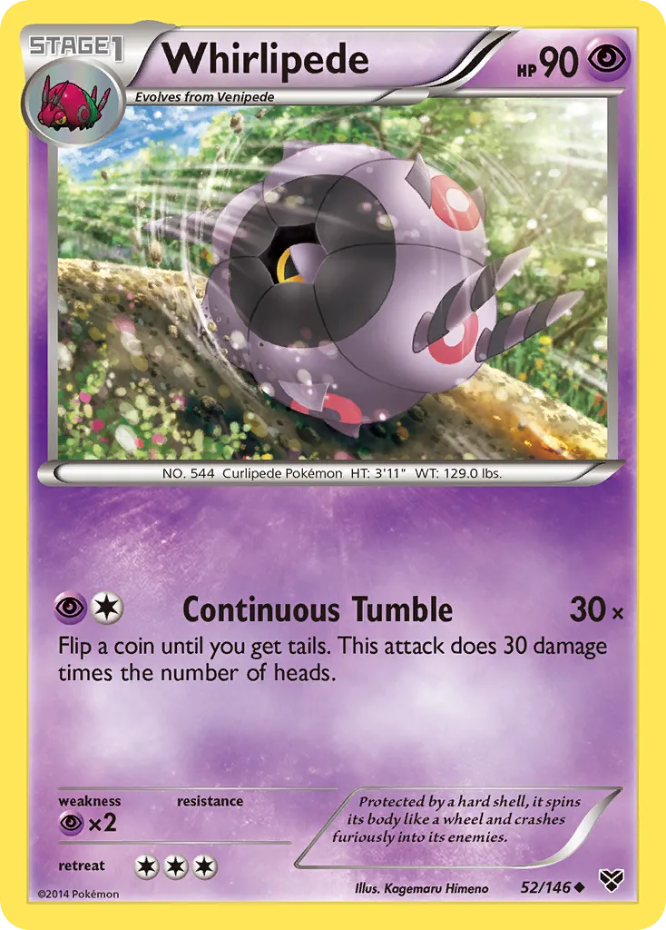 Whirlipede — XY Base Set — Pokemon