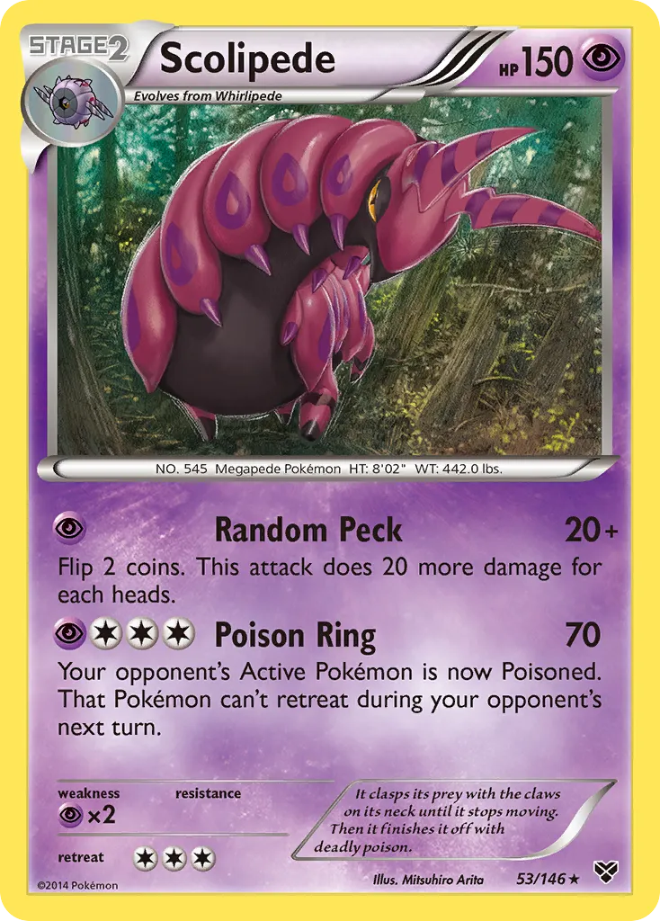 Scolipede — XY Base Set — Pokemon