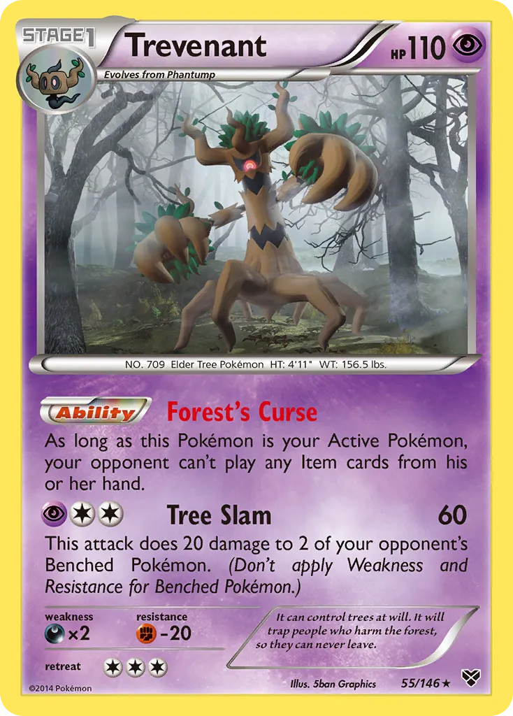 Trevenant — XY Base Set — Pokémon