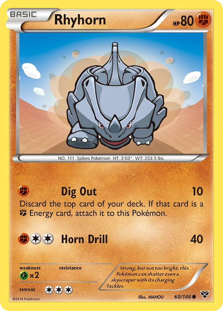 Rhyhorn — XY Base Set — Pokémon