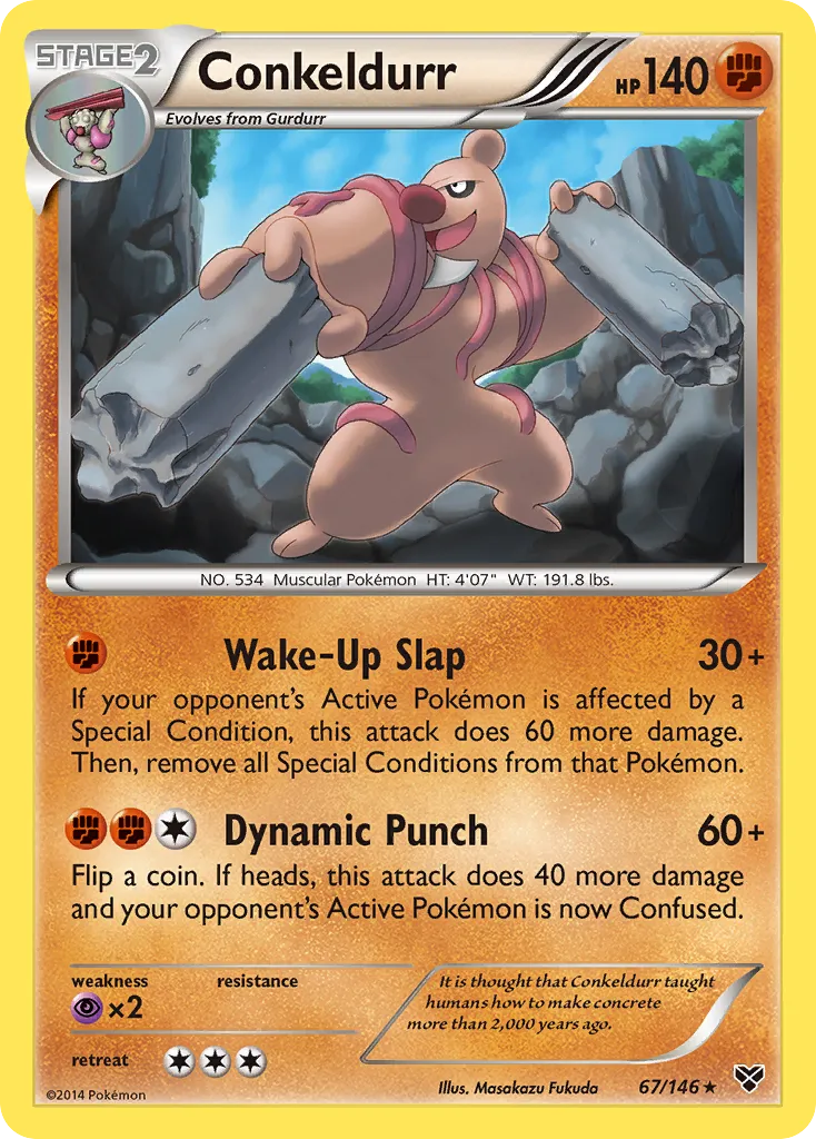 Conkeldurr — XY Base Set — Pokemon