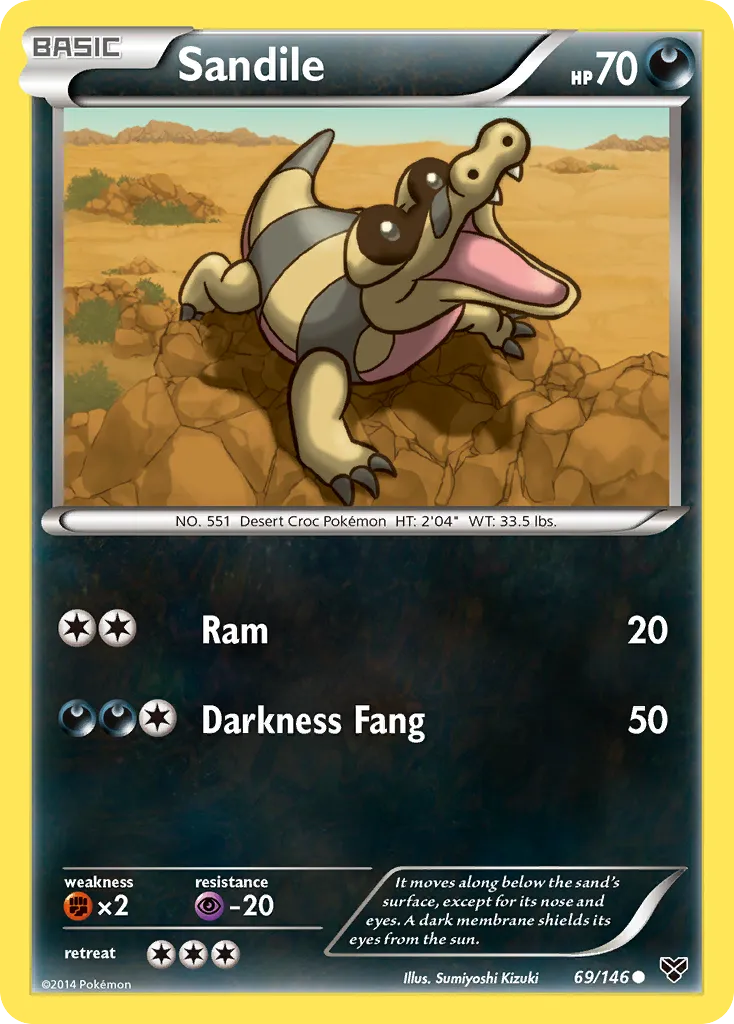 Sandile — XY Base Set — Pokemon