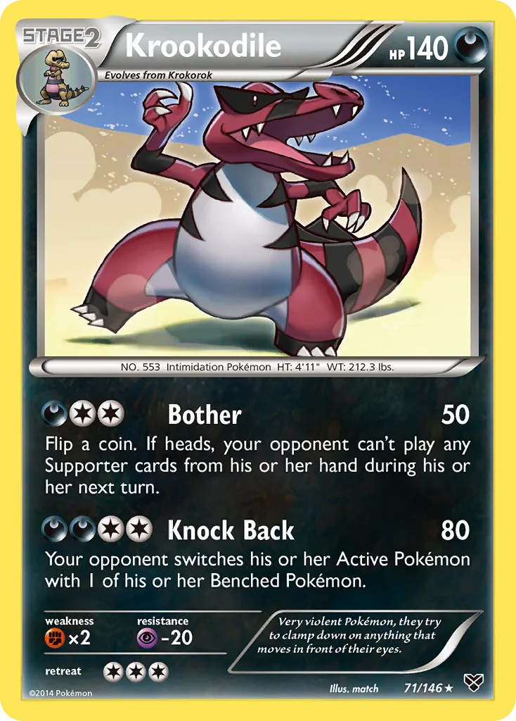 Krookodile — XY Base Set — Pokemon