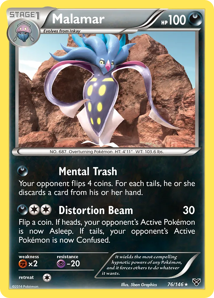 Malamar — XY Base Set — Pokemon