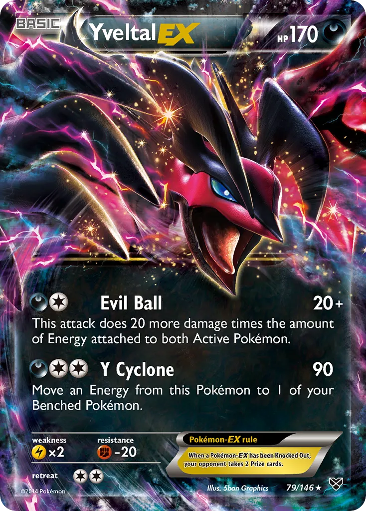 Yveltal EX — XY Base Set — Pokémon