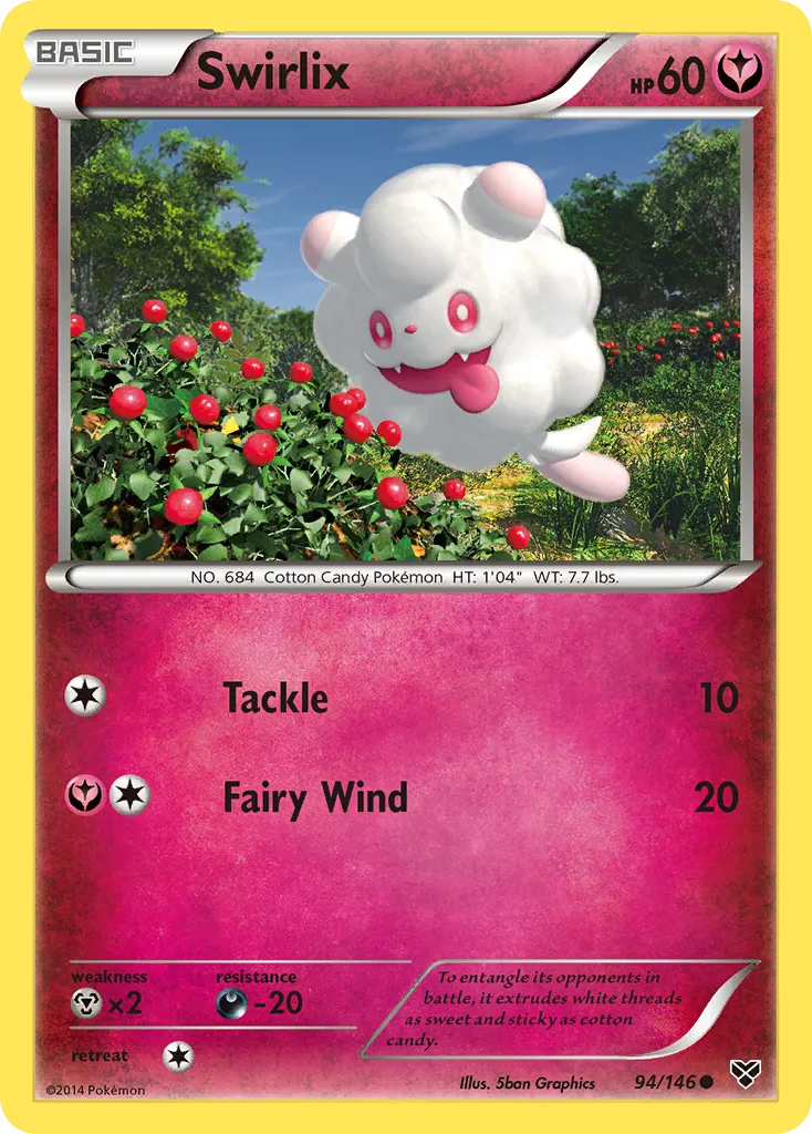 Swirlix — XY Base Set — Pokemon
