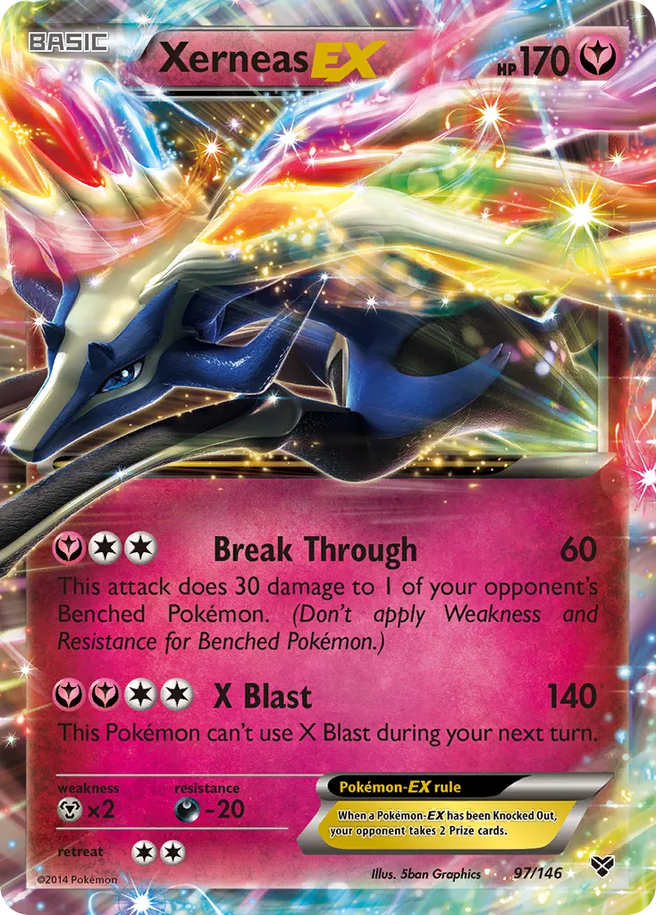 Xerneas EX — XY Base Set — Pokémon