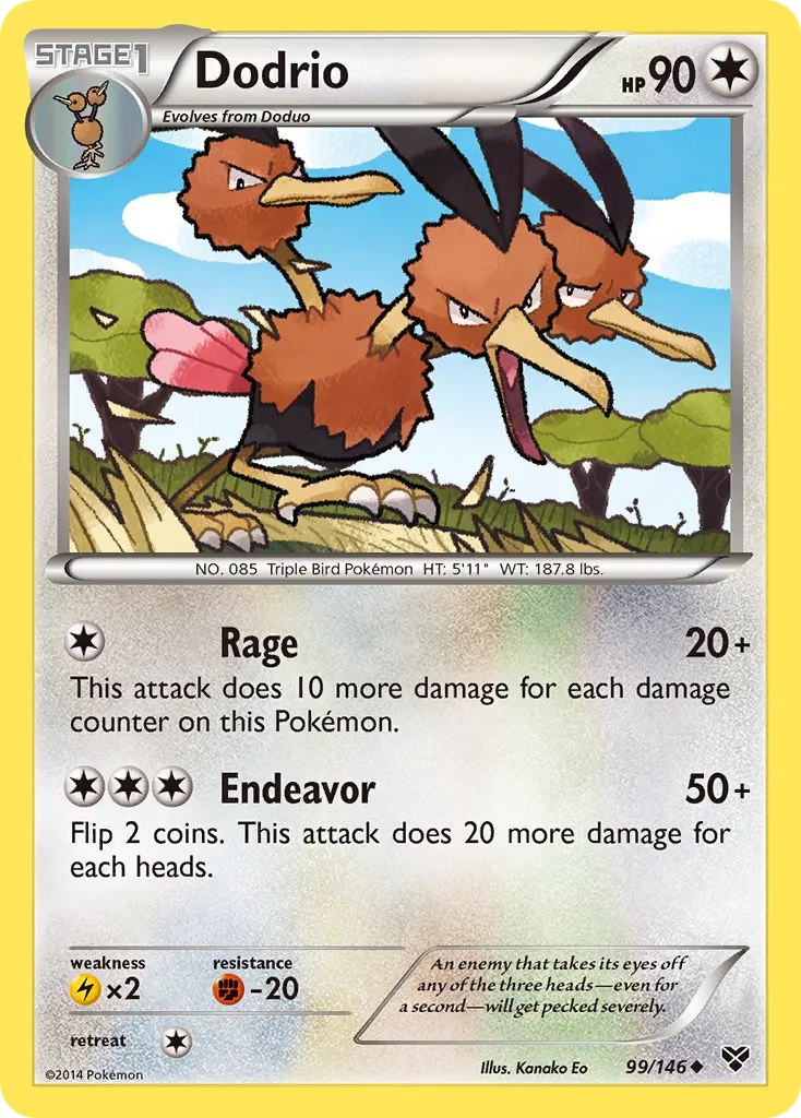 Dodrio — XY Base Set — Pokemon