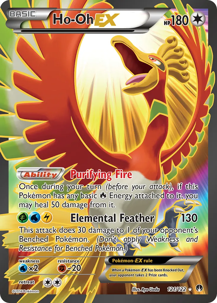Ho-Oh EX from XY - BREAKpoint - Pokemon