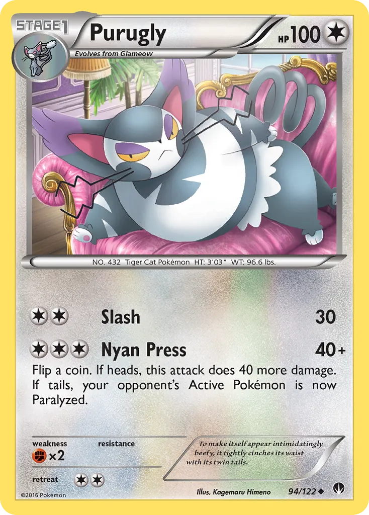 Purugly — XY - BREAKpoint — Pokemon