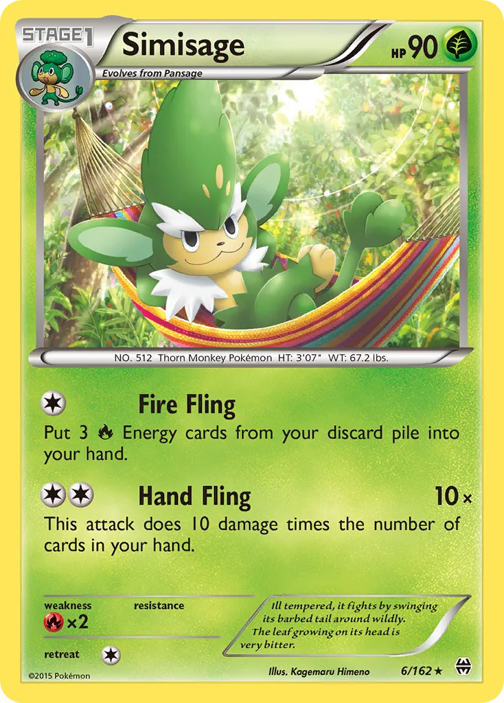 Simisage — XY - BREAKthrough — Pokemon