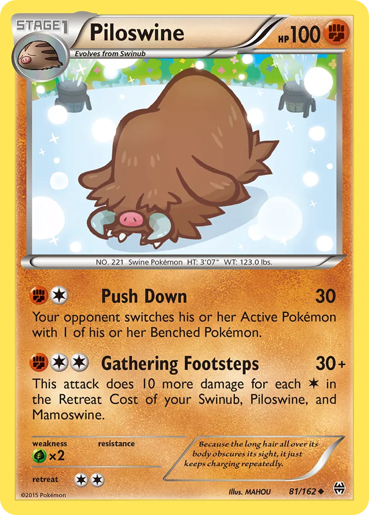Piloswine — XY - BREAKthrough — Pokémon