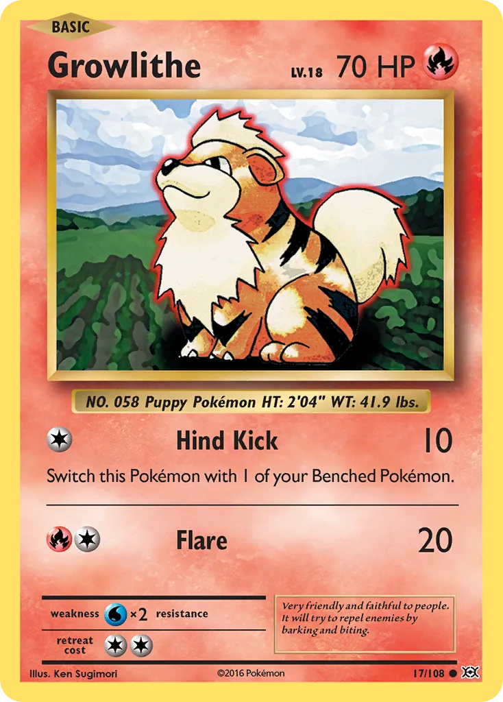 Growlithe — XY - Evolutions — Pokémon
