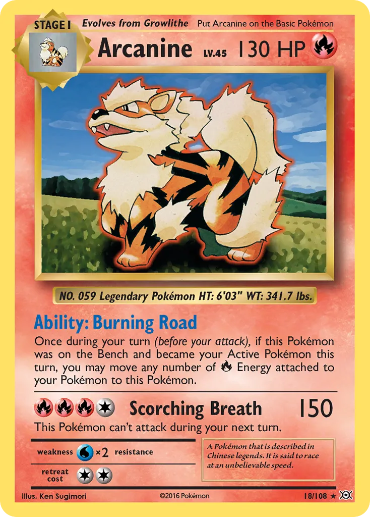Arcanine — XY - Evolutions — Pokémon
