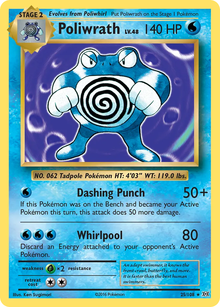 Poliwrath — XY - Evolutions — Pokemon