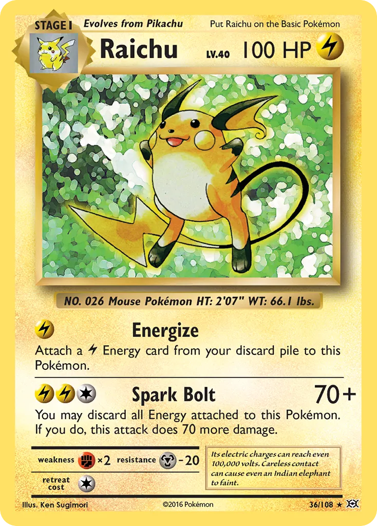 Raichu — XY - Evolutions — Pokémon