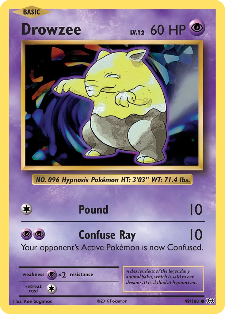 Drowzee — XY - Evolutions — Pokémon