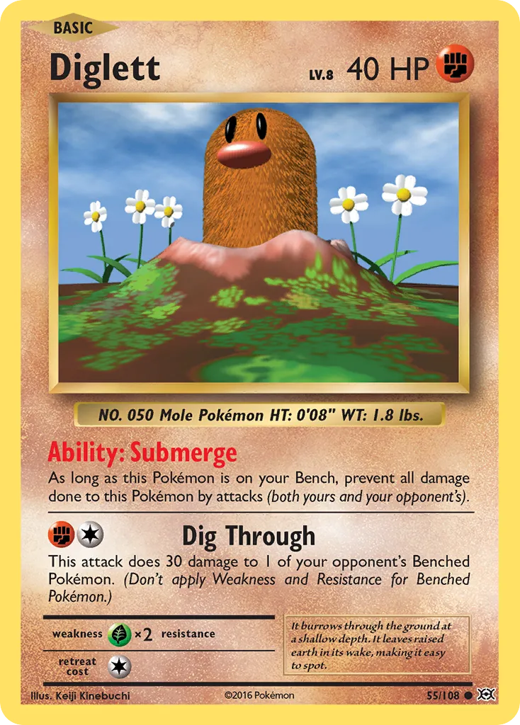 Diglett — XY - Evolutions — Pokémon