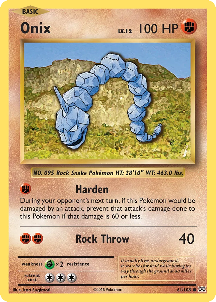 Onix — XY - Evolutions — Pokémon