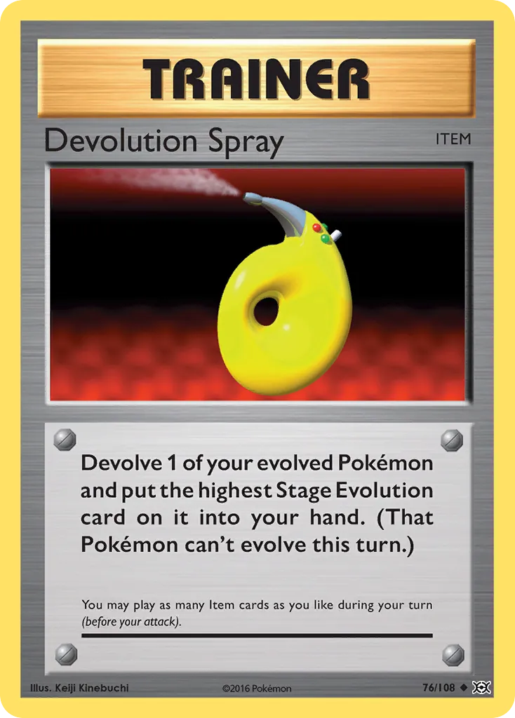 Spray Dés-Évoluant — XY - Evolutions — Pokémon
