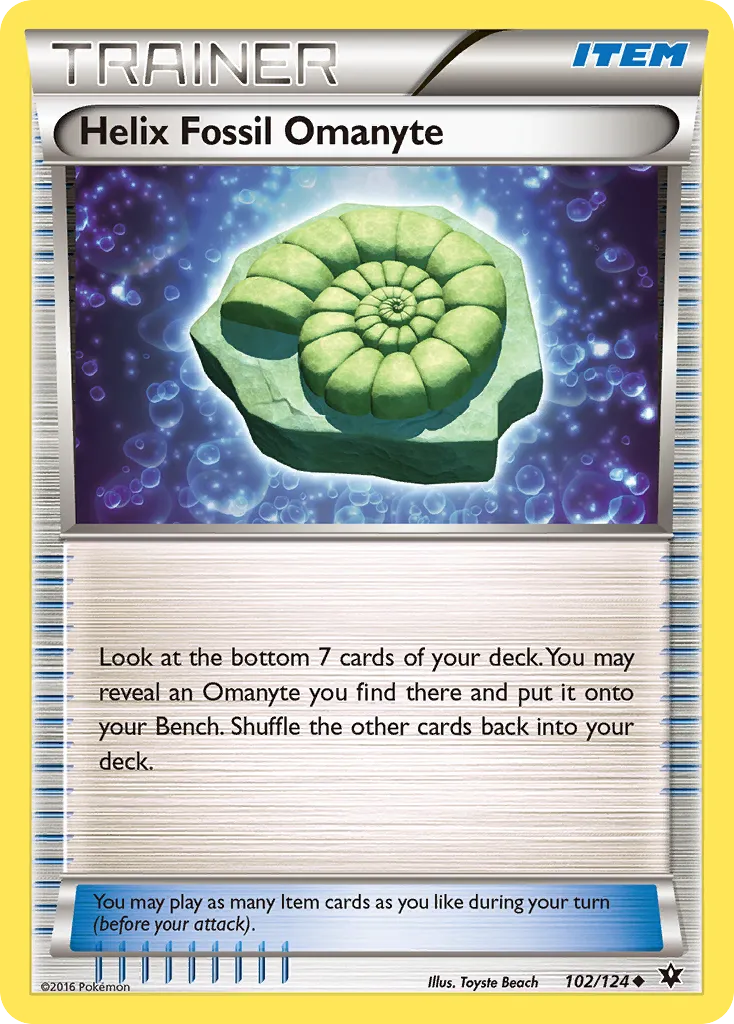 Helix Fossil Omanyte — XY - Fates Collide — Pokémon