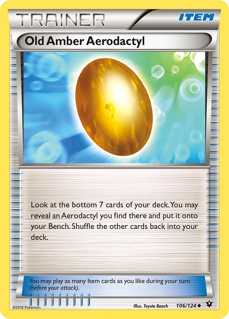 Old Amber Aerodactyl — XY - Fates Collide — Pokémon