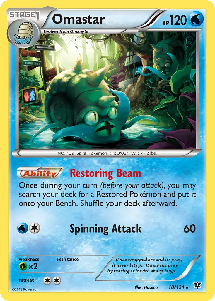 Omastar — XY - Fates Collide — Pokémon