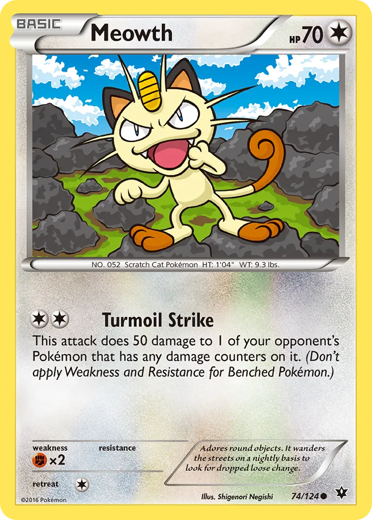 Meowth — XY - Fates Collide — Pokémon