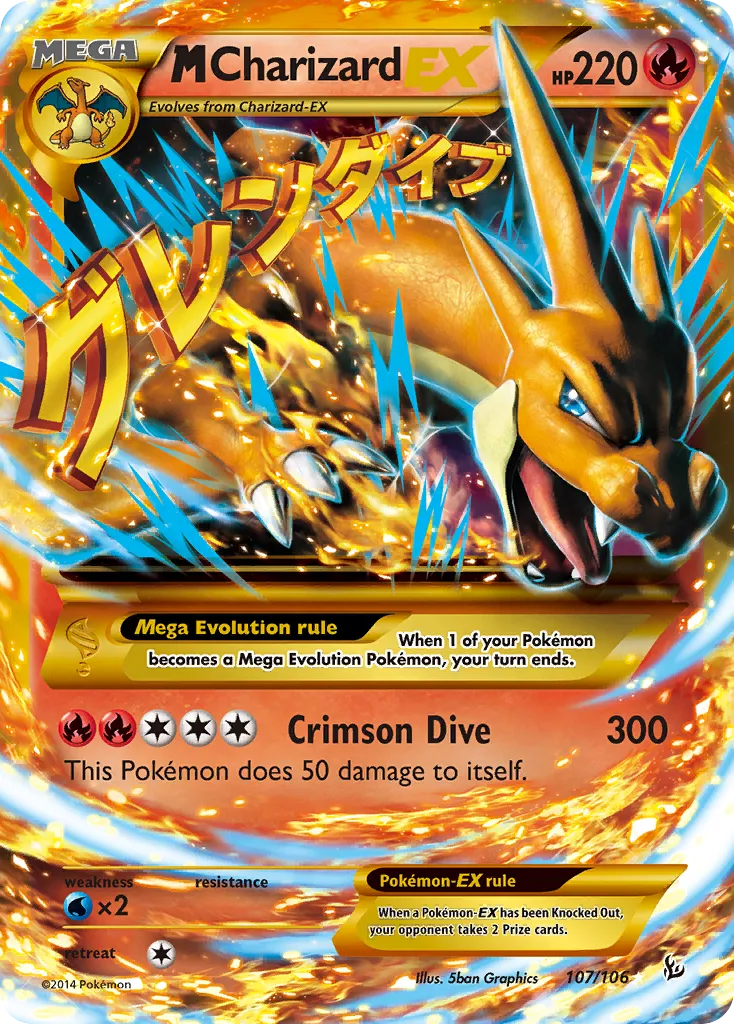 M Charizard EX — XY - Flashfire — Pokemon