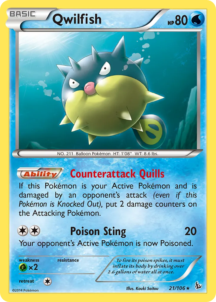 Qwilfish — XY - Flashfire — Pokemon