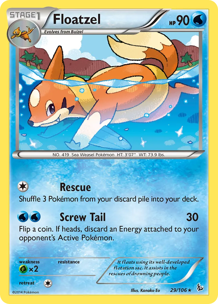 Floatzel — XY - Flashfire — Pokemon