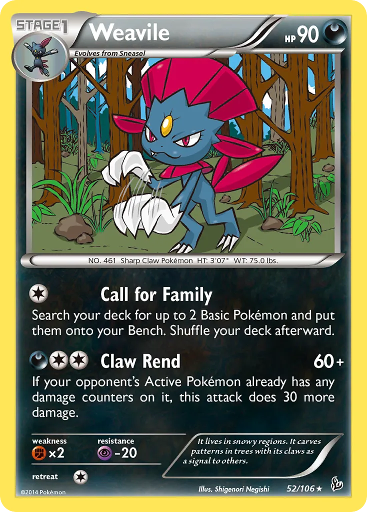 Weavile — XY - Flashfire — Pokémon