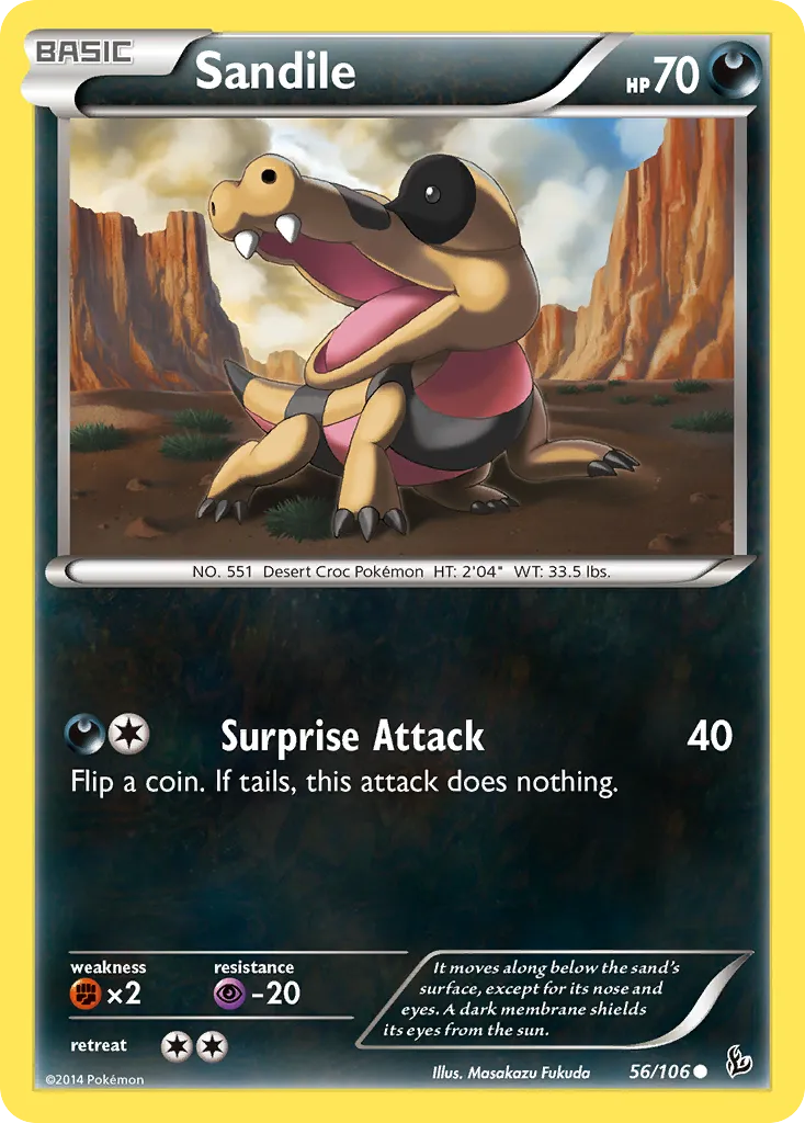 Sandile — XY - Flashfire — Pokémon