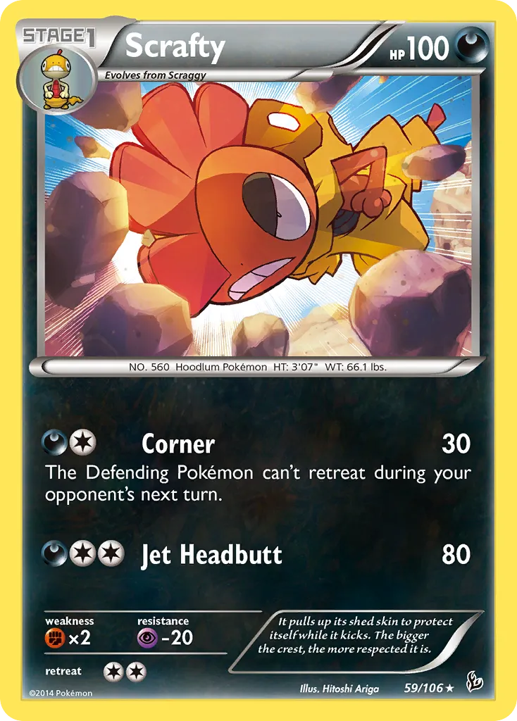 Scrafty — XY - Flashfire — Pokemon