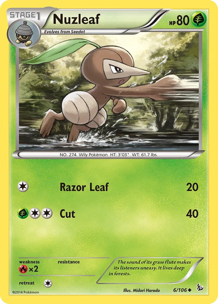 Nuzleaf — XY - Flashfire — Pokémon