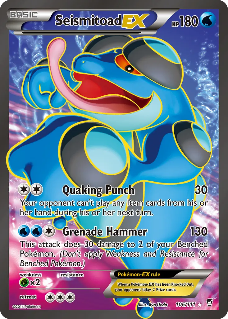 Seismitoad EX — XY - Furious Fists — Pokémon
