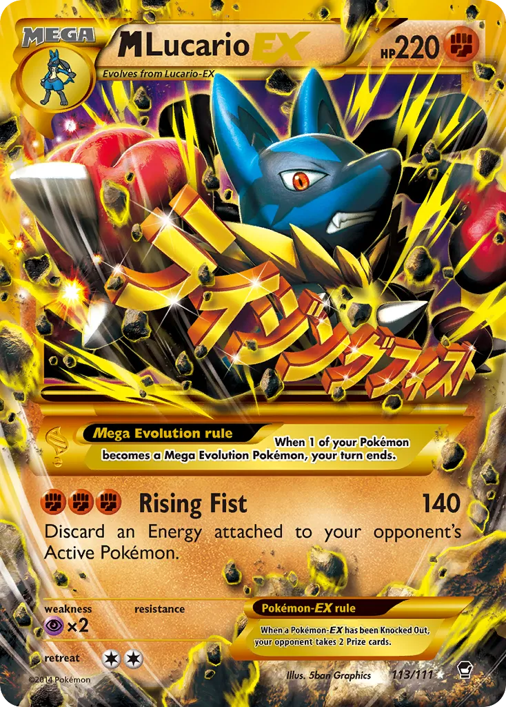 M Lucario EX — XY - Furious Fists — Pokémon