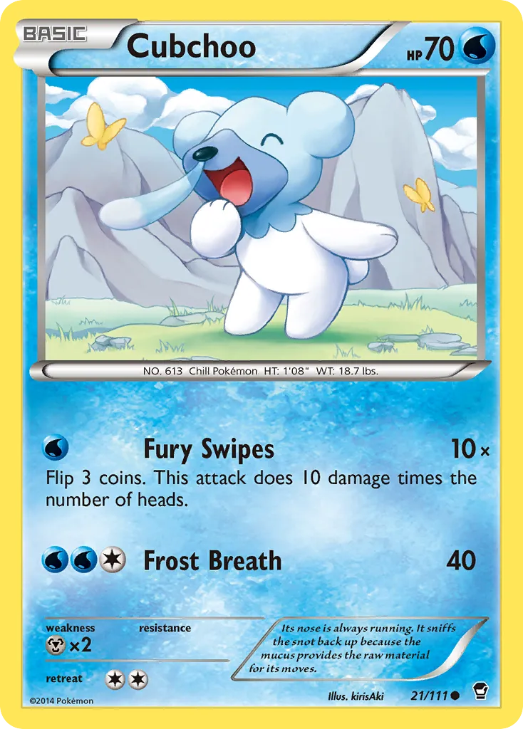 Cubchoo — XY - Furious Fists — Pokémon
